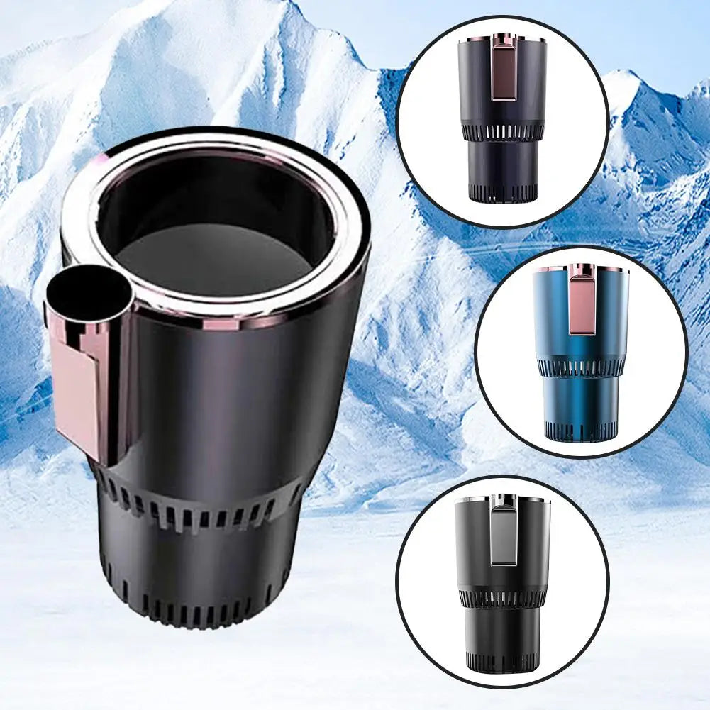 Smart Car Heating and Cooling Cup Holder Car Cup Cooler Heater Home Camping Travel Car Cup Holder 12/24V Vehicle Cold Warm Mug