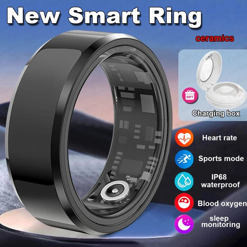 2024 Smart Ring Men Women IP68 Waterproof Heart Rate Blood Oxygen Sleep Health Monitor Sports Fitness Health Ring Android IOS