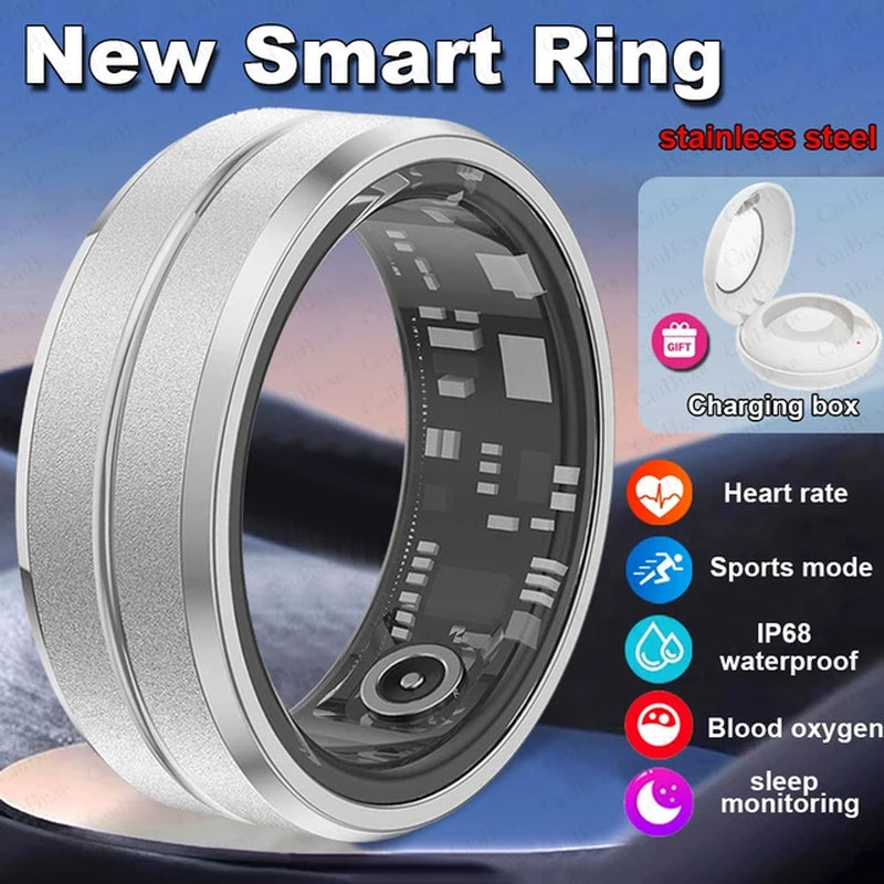 2024 Smart Ring Men Women IP68 Waterproof Heart Rate Blood Oxygen Sleep Health Monitor Sports Fitness Health Ring Android IOS