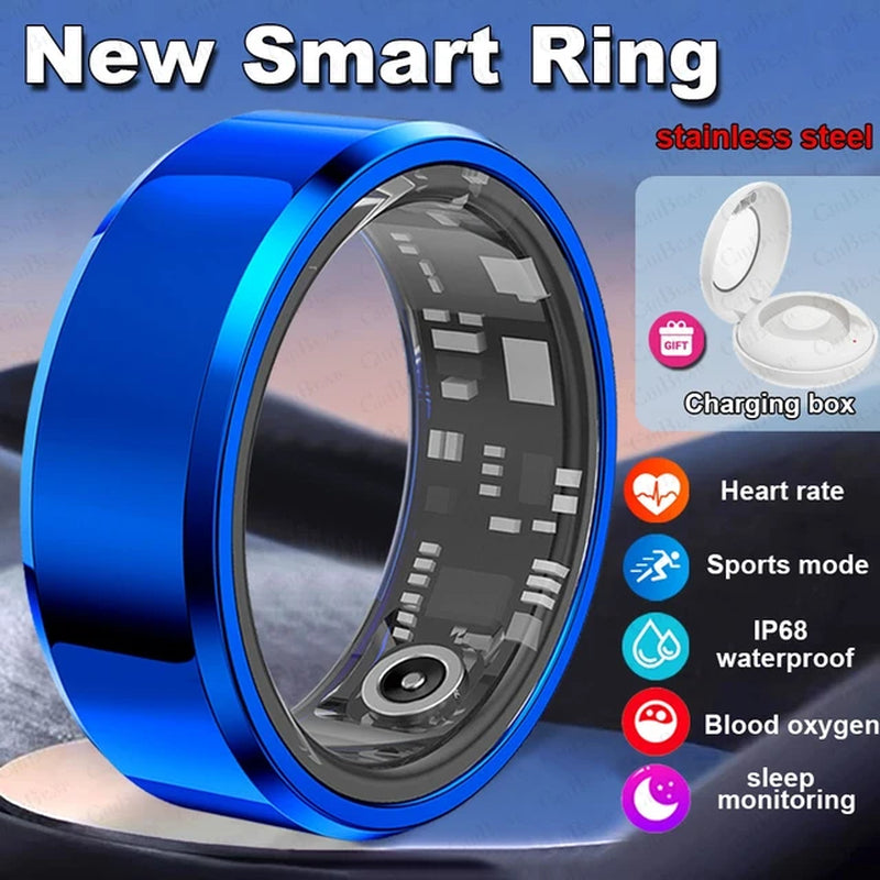 2024 Smart Ring Men Women IP68 Waterproof Heart Rate Blood Oxygen Sleep Health Monitor Sports Fitness Health Ring Android IOS